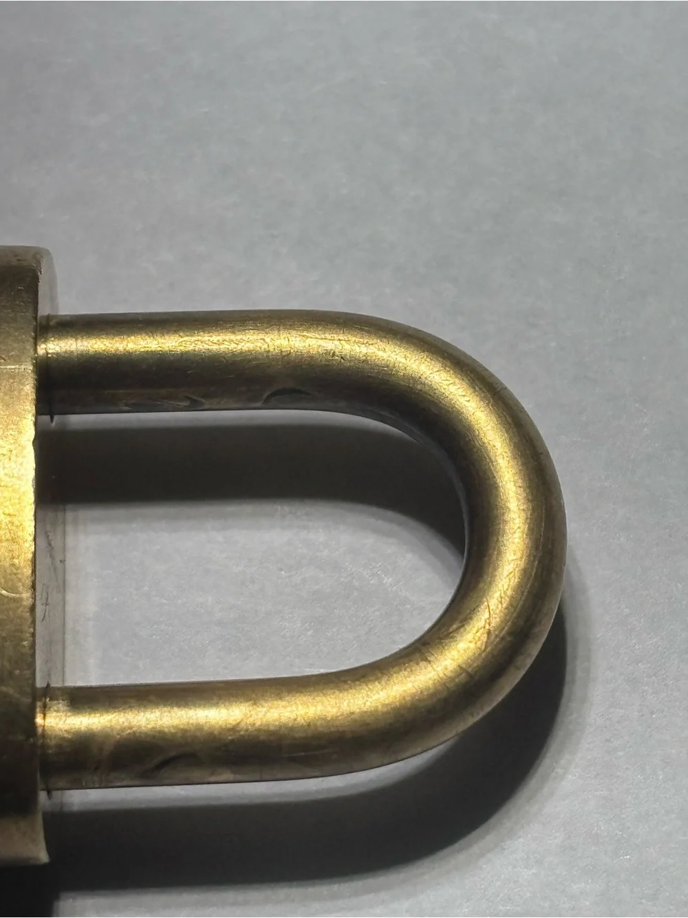 LV Louis Vuitton No.300 Gold Color Brass Lock & Key Padlock Made In France